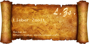 Lieber Zsolt névjegykártya